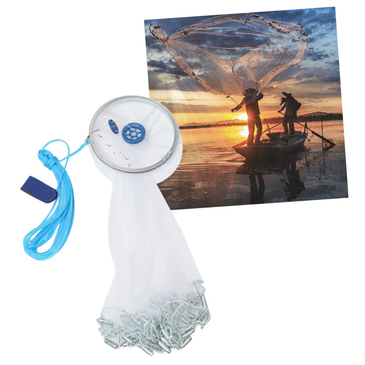 PartyKindom Rete Portatile con Design per Granchi Gamberi Astici Facile Usar Colore Casuale