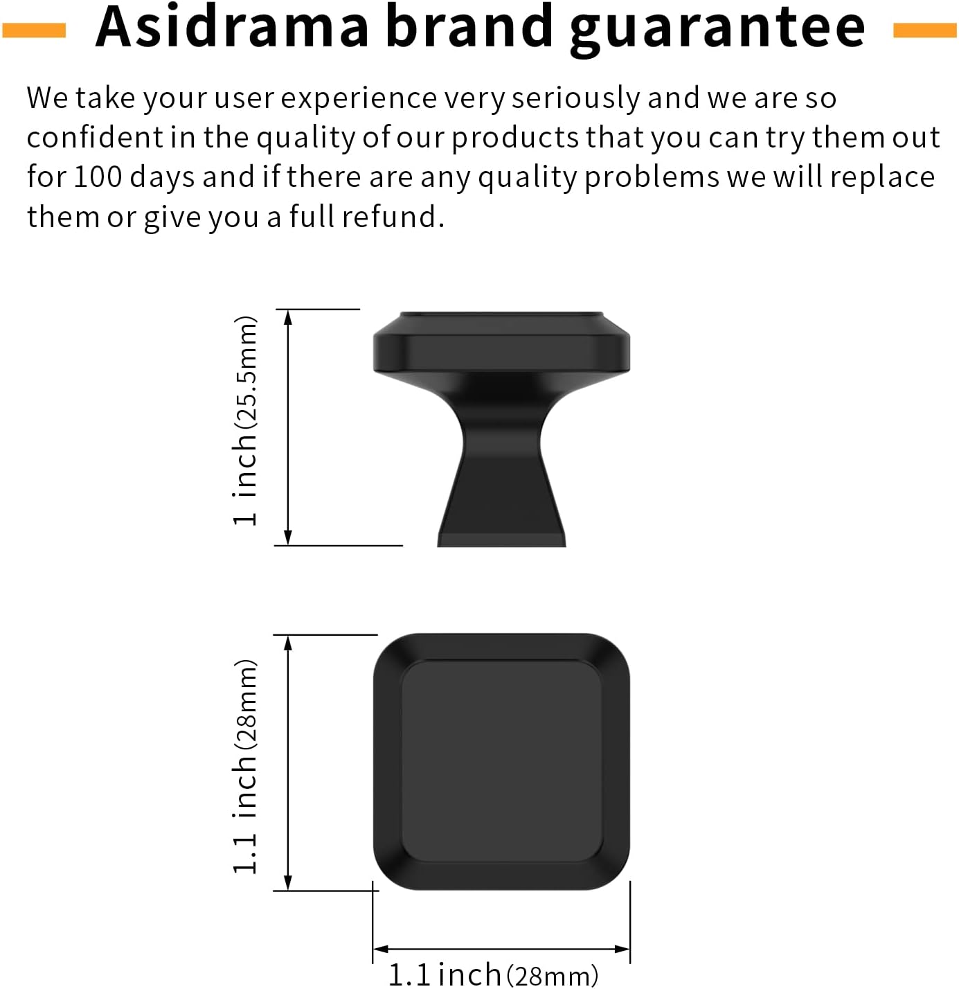 Asidrama 10 Pack Matte Black Kitchen Cabinet Knobs Dresser Knobs Drawer Knobs Cabinet Hardware Zinc Knobs for Dresser Drawers