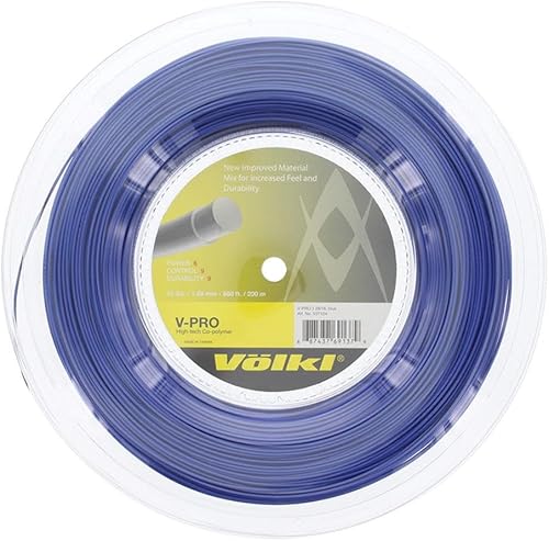 Miniatura 4 de Volkl V-Pro  Cuerda de raqueta de tenis  Durabilidad y tacto firme  Cuerda de copolímero suave (azul, 16, juego)