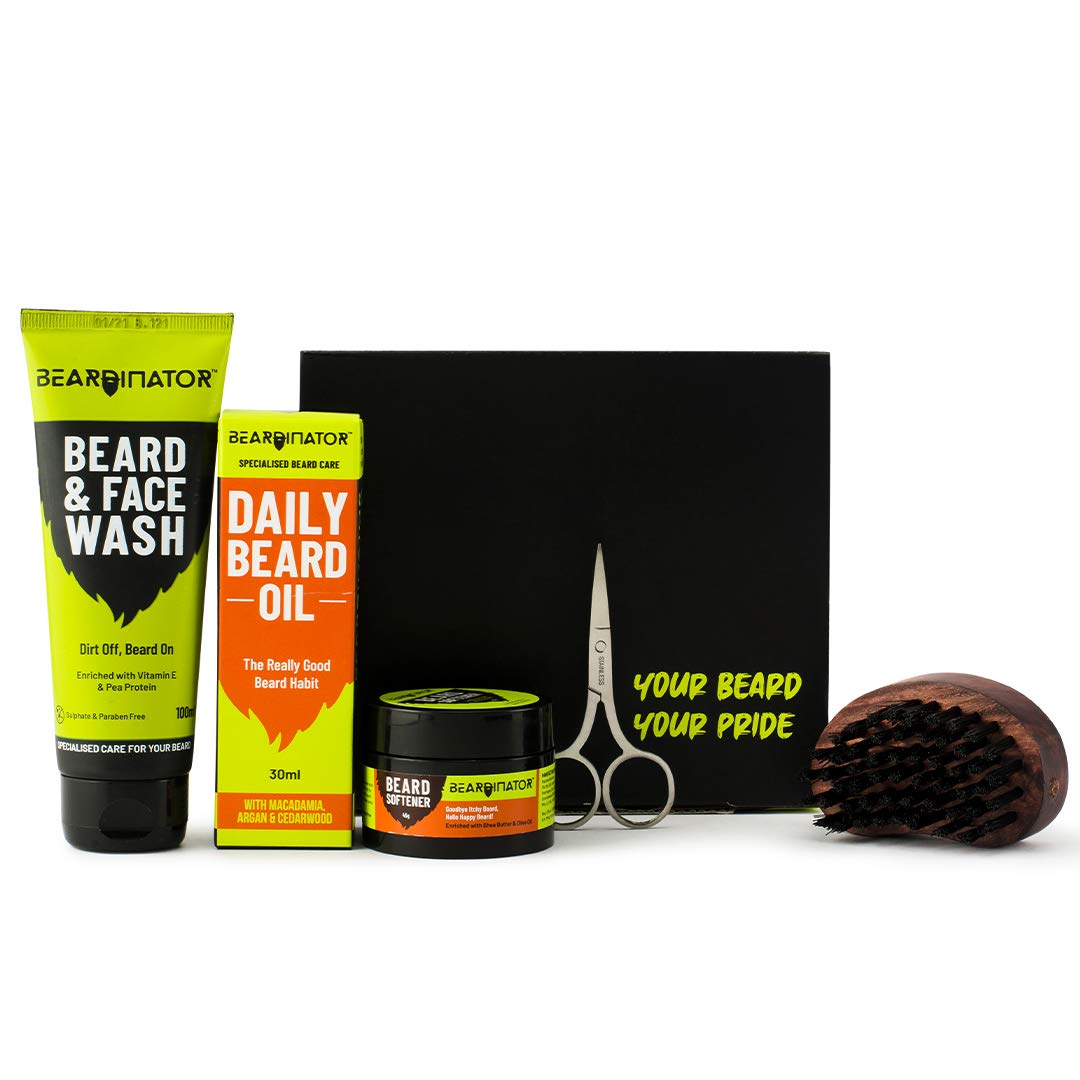 Beardinator 5 in 1 Daily Beard Care & Grooming Kit for Men Combo of