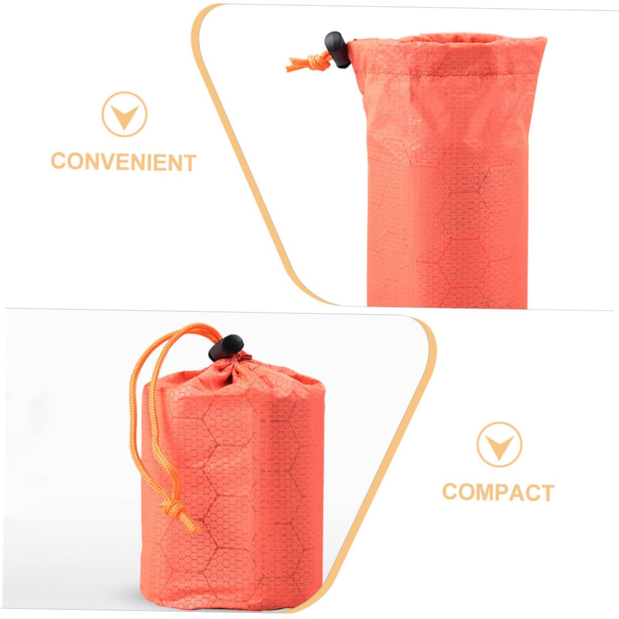 Outanaya 2pcs Camping Equipment Sleeping Bag Compression Sack Mesh Storage Sack for Adults Emergency Survival Sleeping Bag Sun Protection and First Aid Cover Random Color