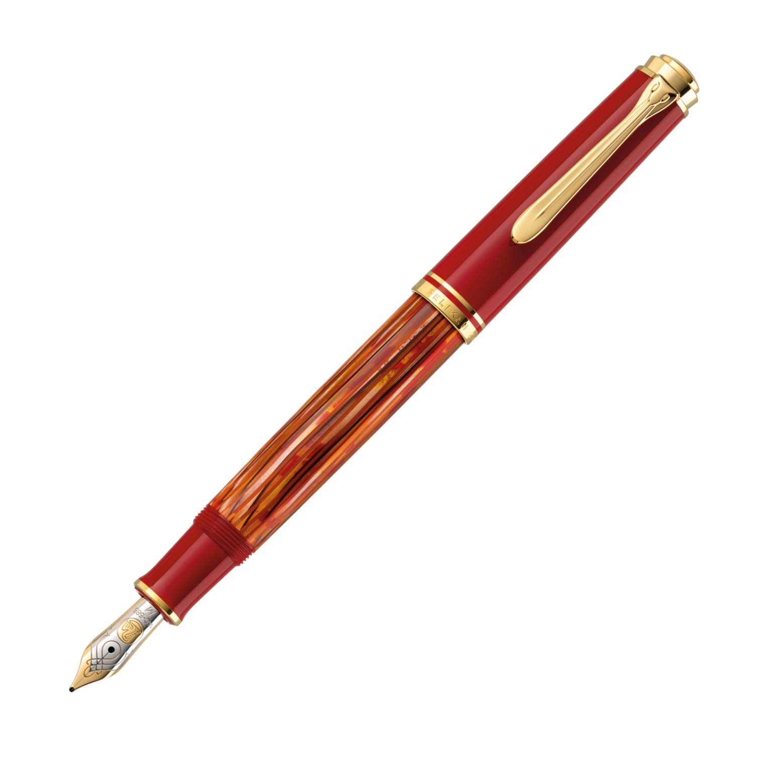 Amazon | Pelikan 万年筆 EF 極細字 トータスシェルレッド 