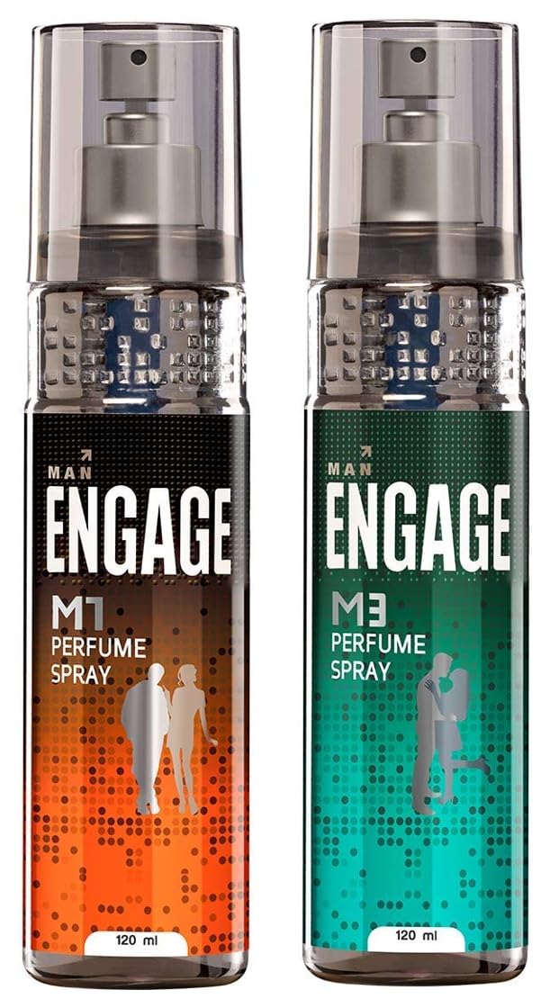 Engage M3 Perfume Spray For Men, 120ml & M1 Perfume Spray For Men, 120ml - Fresh