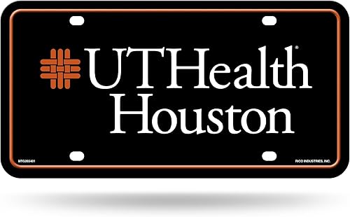 Miniatura 41 de NCAA etiqueta de metal para auto, negro