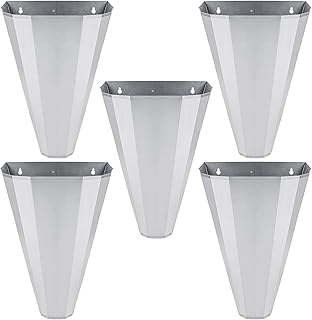 Medium Size Chicken Cone, for Large Layers, Broilers, Roasters, Turkeys Up to 8 Pounds, Flat-Back Poultry Killing Cone, Easy to Clean (5 Pack)