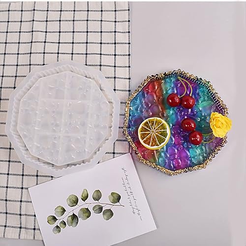 Miniatura 2 de HyzaPhix Moldes de bandeja de diamante, moldes de resina para bandeja de joyería, molde de silicona para bandeja rodante, moldes de fundición epoxi