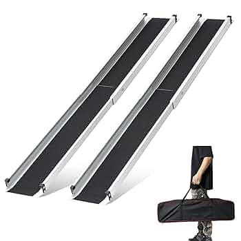 gardhom アルミ スロープ 2本セット 140CM Amazon | gardhom 車椅子 用 スロープ 二段伸縮 長さ83.5/152cm