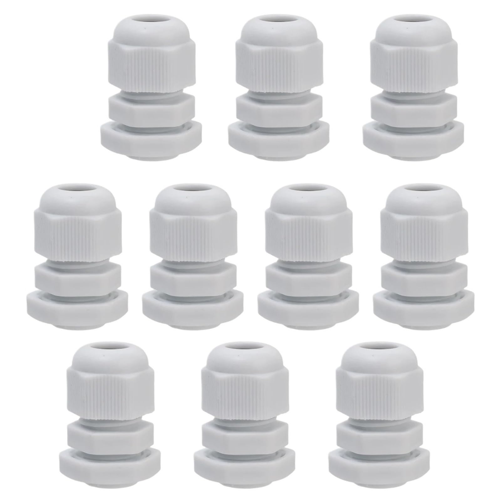 100PCS impermeabile pressacavo PG7 PG9 Nylon IP68 connettore del cavo giunti di tenuta | Connettori per cavi PA66 durevoli, impermeabile IP68, chiusura a dado, da -40 °C a 100 °C, bianco e nero