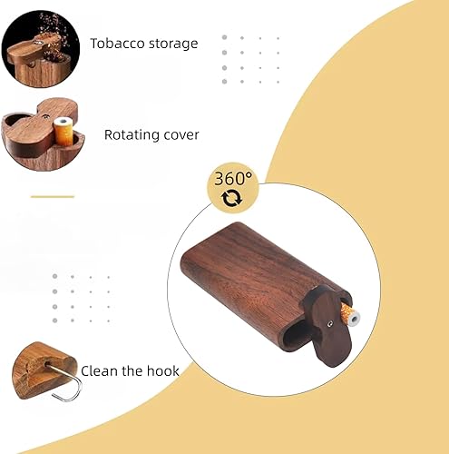 Miniatura 4 de Sjhua 2 cajas decorativas de madera retro, contenedores de joyería de nogal, adecuados para almacenamiento de tabaco de joyería