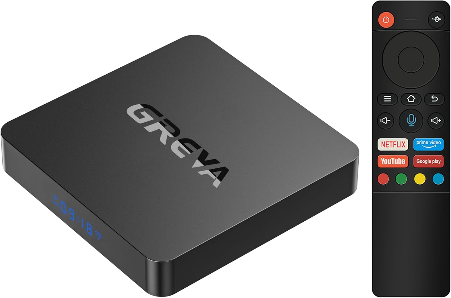 GREVA Android TV Box 11.0, Smart TV Box 4GB RAM 32GB ROM Support Dual Band WiFi 2.4G/5.8G Voice Remote Control BT 5.0, Android Box 4K HDR Streaming Media Player GREVA Android TV Box 11.0, Smart TV Box 4GB RAM 32GB ROM Support Dual Band WiFi 2.4G/5.8G Voice Remote Control BT 5.0, Android Box 4K HDR Streaming Media Player