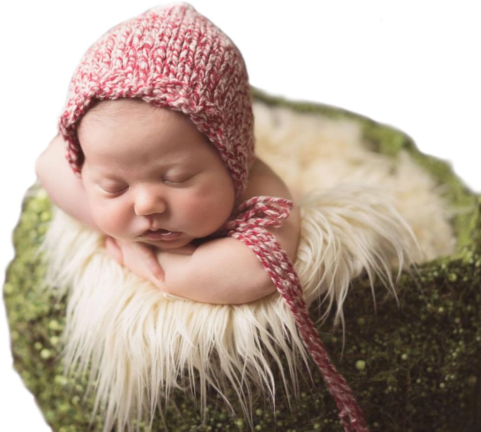 Yingrui Faux Fur Blanket Stuffer Newborn Photography Backdrop Mongolian Fur Posing Prop Rug Mat