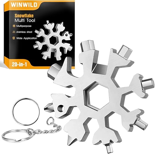 Multiherramienta de copo de nieve 20 en 1, regalo único para hombres, papá, mujeres