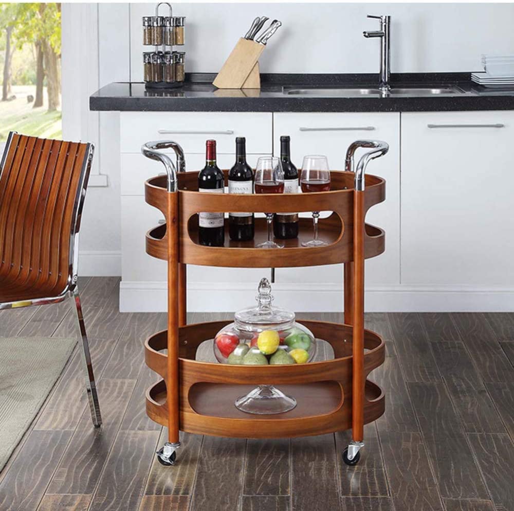 Carritos de bar de madera para almacenamiento de vino y bebidas, elegantes carritos de servicio de cocina y restaurante en casa, elegantes estantes de vino y bebidas para entretenimiento