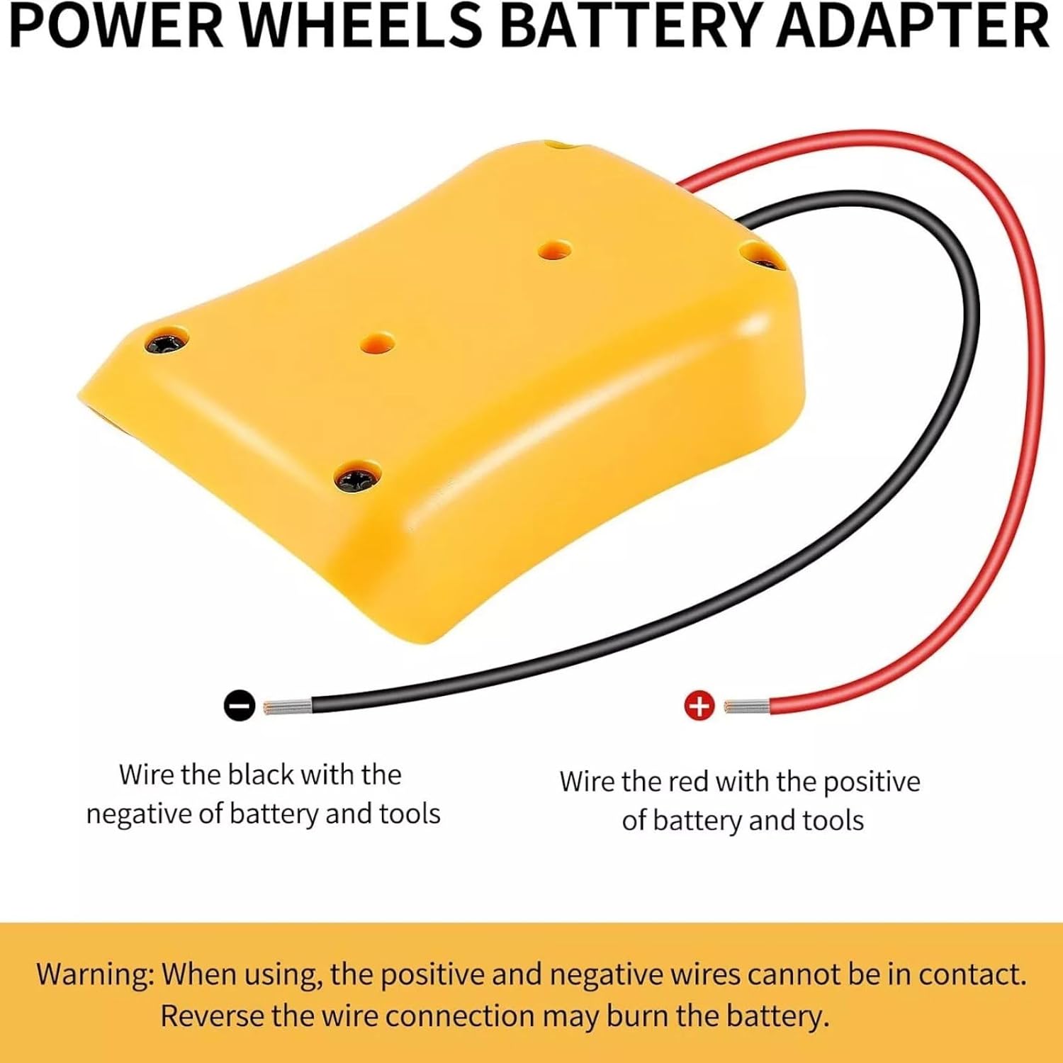Battery Adapter Holder Dock for 18V/20V Max DCB Series DCB205 DCB200 DCB203 Built-in 14AWG Wire Max 20A for Power Wheels