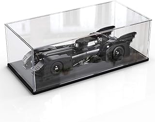 MAYS Acrylic Display Case for Lego 76139 DC Batman 1989 Batmobile, (65 x 28 x 19cm), Dustproof Display Showcase Compatible with Lego 76139 (Not Include The Lego Model)