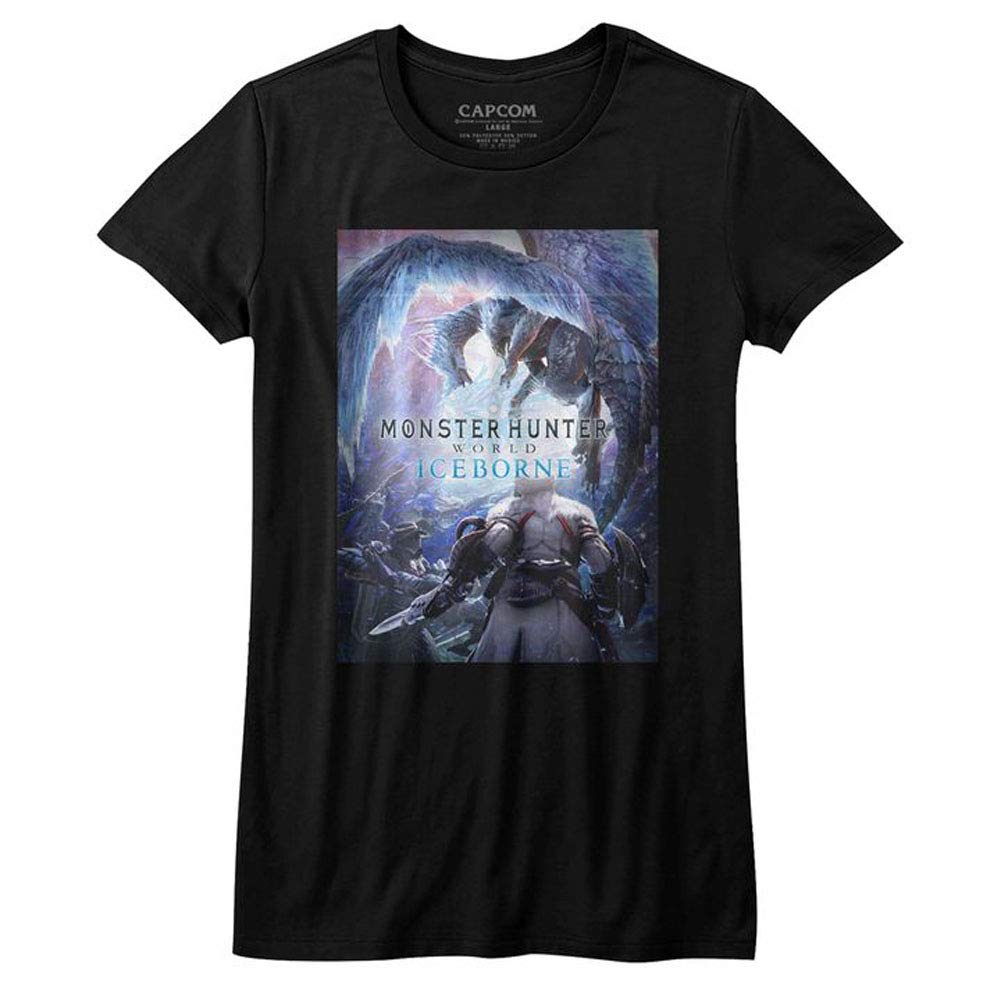 Monster Hunter - Girls Iceborn Keyart T-Shirt, Large, Black