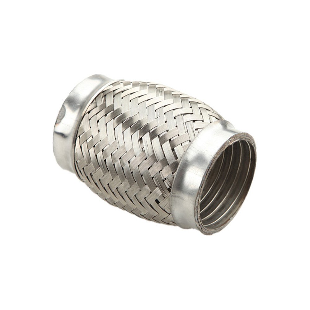 FGJQEFG Tubo Flexible De Escape Trenzado De Acero Inoxidable De 2.5 Pulgadas X 6 Pulgadas Con Extremos De 10 Pulgadas De Largo Y Resistente