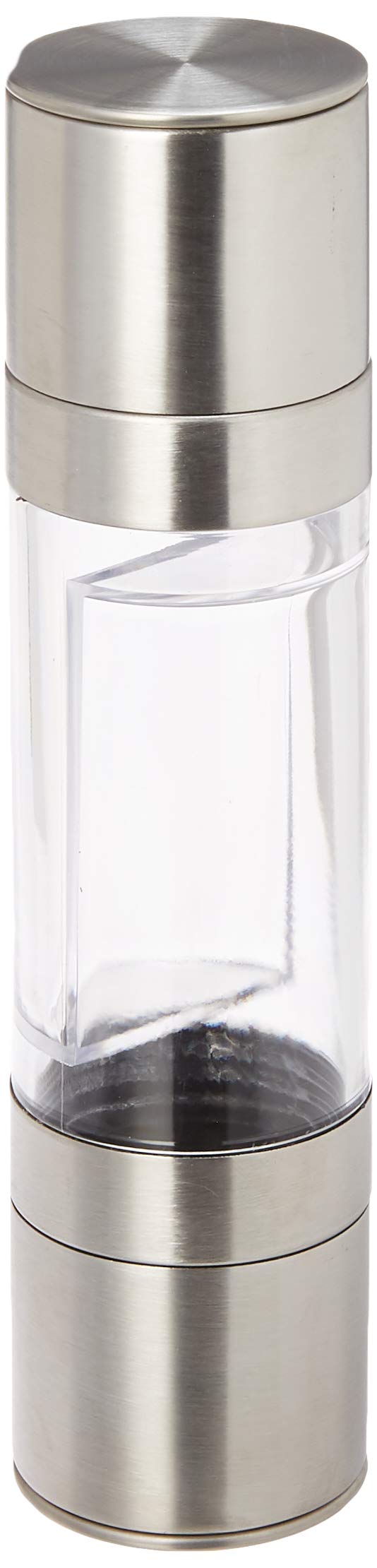 LETOORPepper Grinder Set Sea Peppercorn and Spices-Better Than Table Salt Shaker-Ceramic Mills with 2 in 1 Design, 8.8 in, Stainless