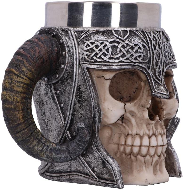 Nemesis Now B2091F6 Viking Skull Tankard Mug 16cm Brown