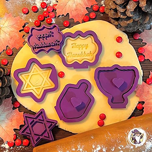 Cookie Cutters Set - Happy Hanukkah - 2.4" Or 2.8" Size- Koisaria (2.4") #TOP2