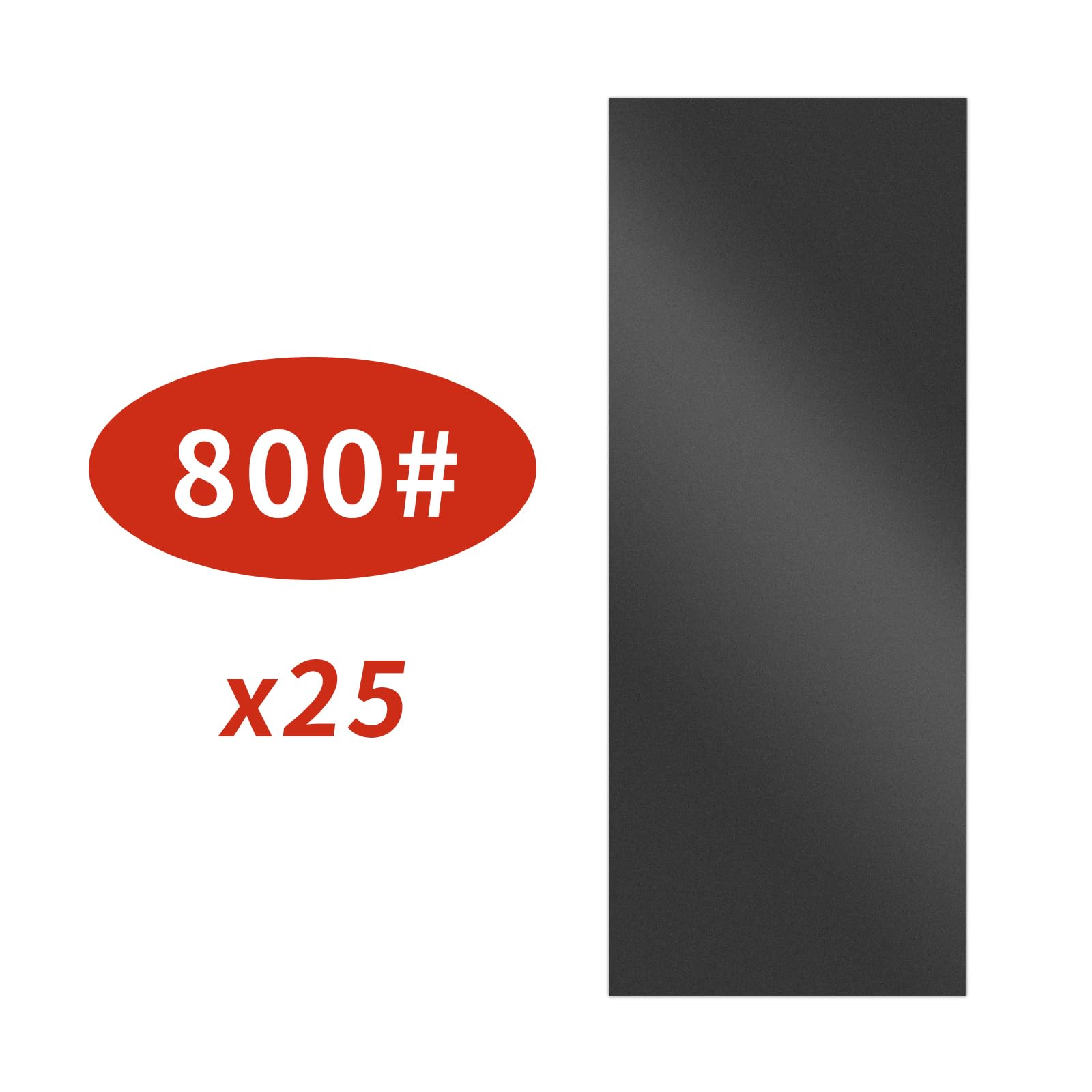25 pcs 800 Grit Sandpaper Set Wet and Dry Sandpaper for Wood Walls Metals Cars Sand Paper 9 x 3.6 Inch - Image 2