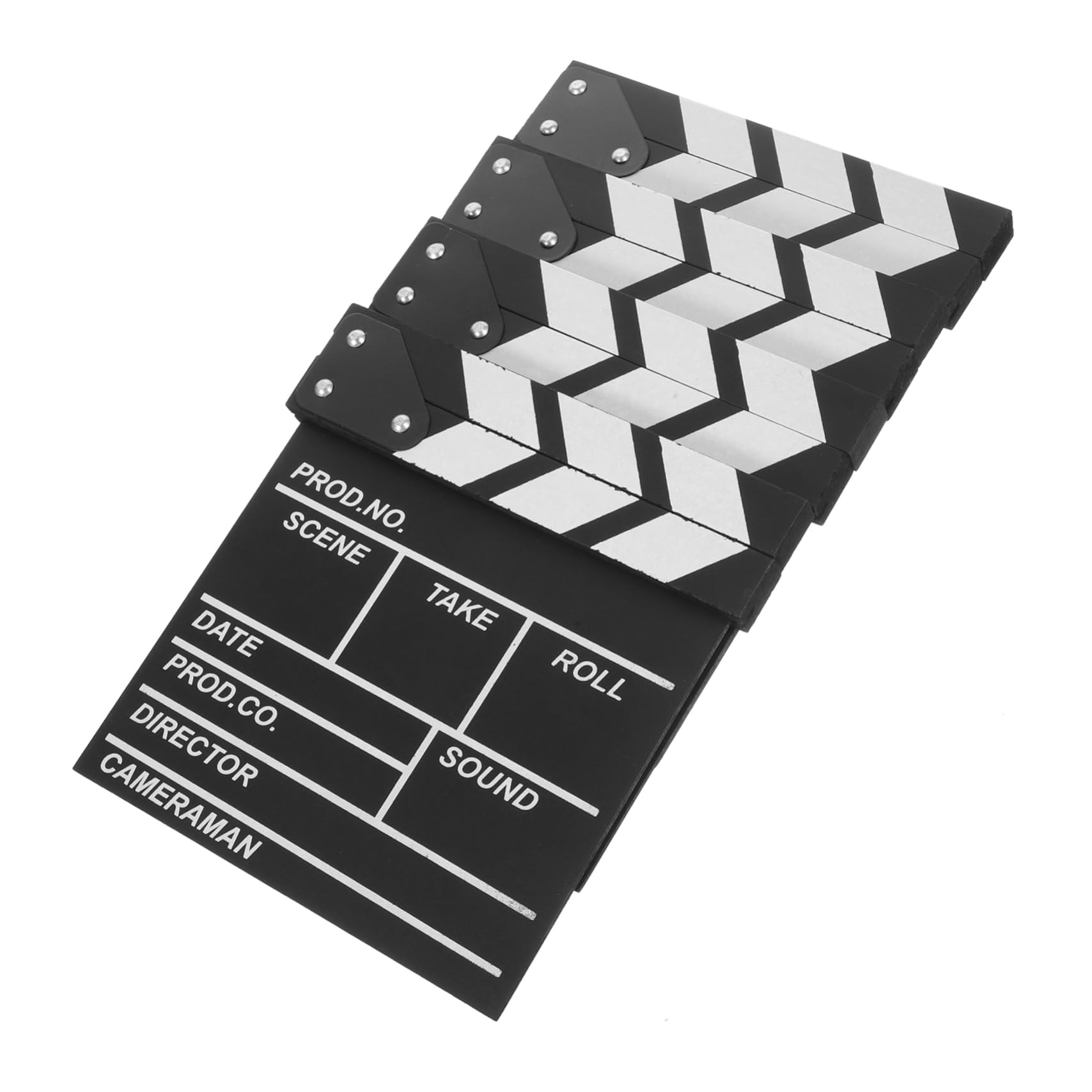 COLLBATH 4pcs Directors Film Professional Movie Clapper Cardboard Clapboard Party Props Clapboard Directors Theater Cut Scene Props Directors Clapper Film Developing Kit Black Wood