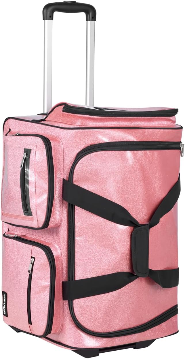 VEVOR Large Rolling Travel Duffle Bag with Wheels and Handle, USB Port, Privacy Protection Cover, 600D Oxford Fabric with Water-Proof Coating, for Travel and Competitions - Image 9