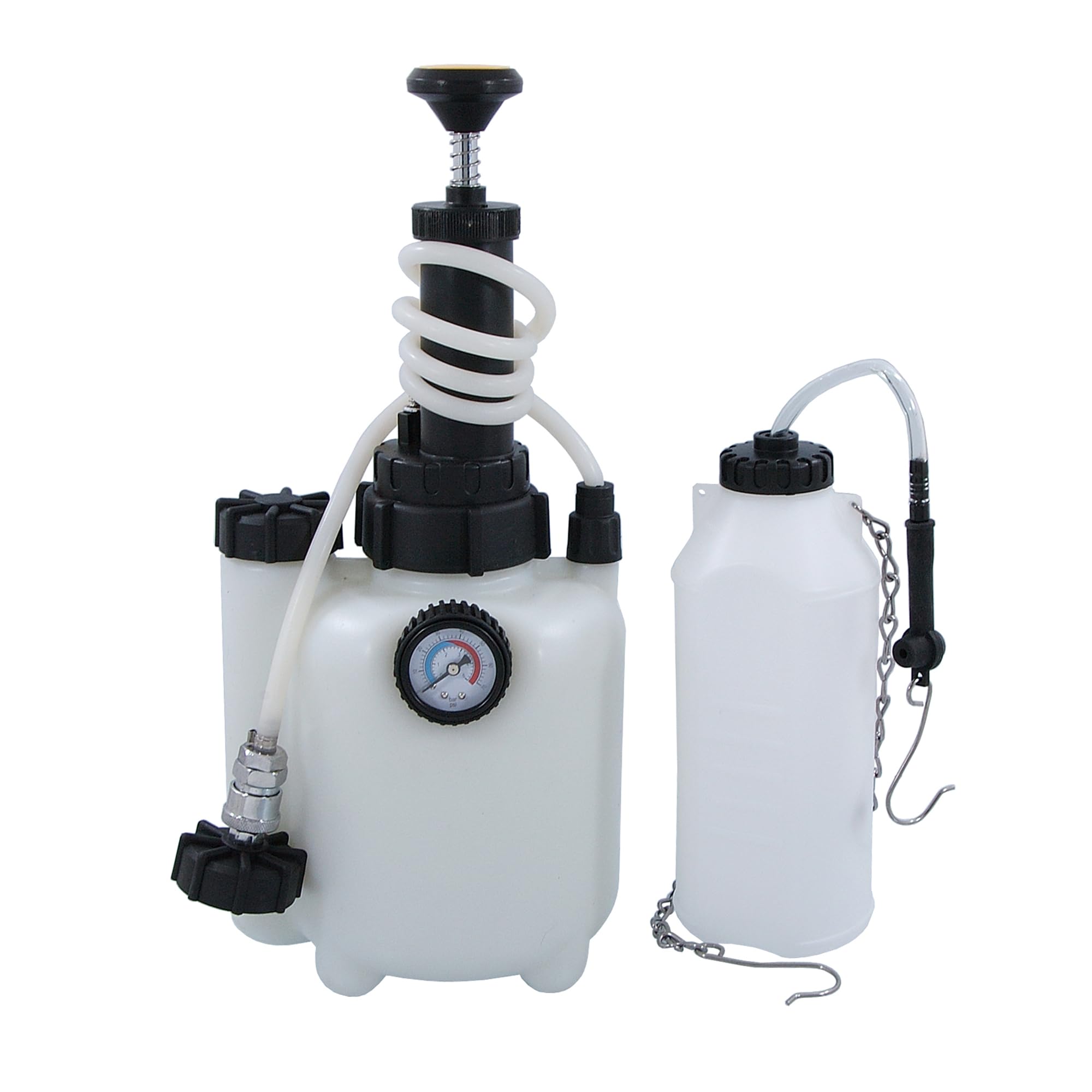 BRAKE CLUTCH PRESSURE BLEEDING & FLUID CHANGE SYSTEM Portable one man operation