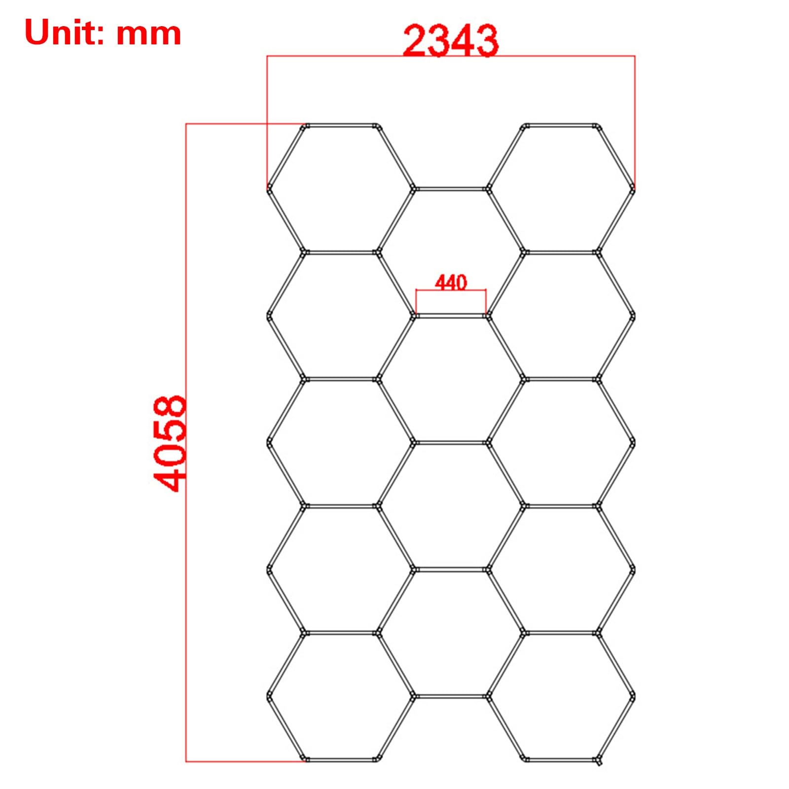 TimjAn Plafoniera LED esagonale for garage, luci da officina super luminose 6500K collegabili for garage, officina, magazzino, cantina, pulizia auto(14 Hex)