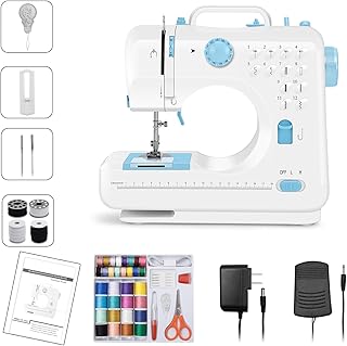 Sewing Machine for Beginners, mini Electric Sewing Machine with Dual Spe...