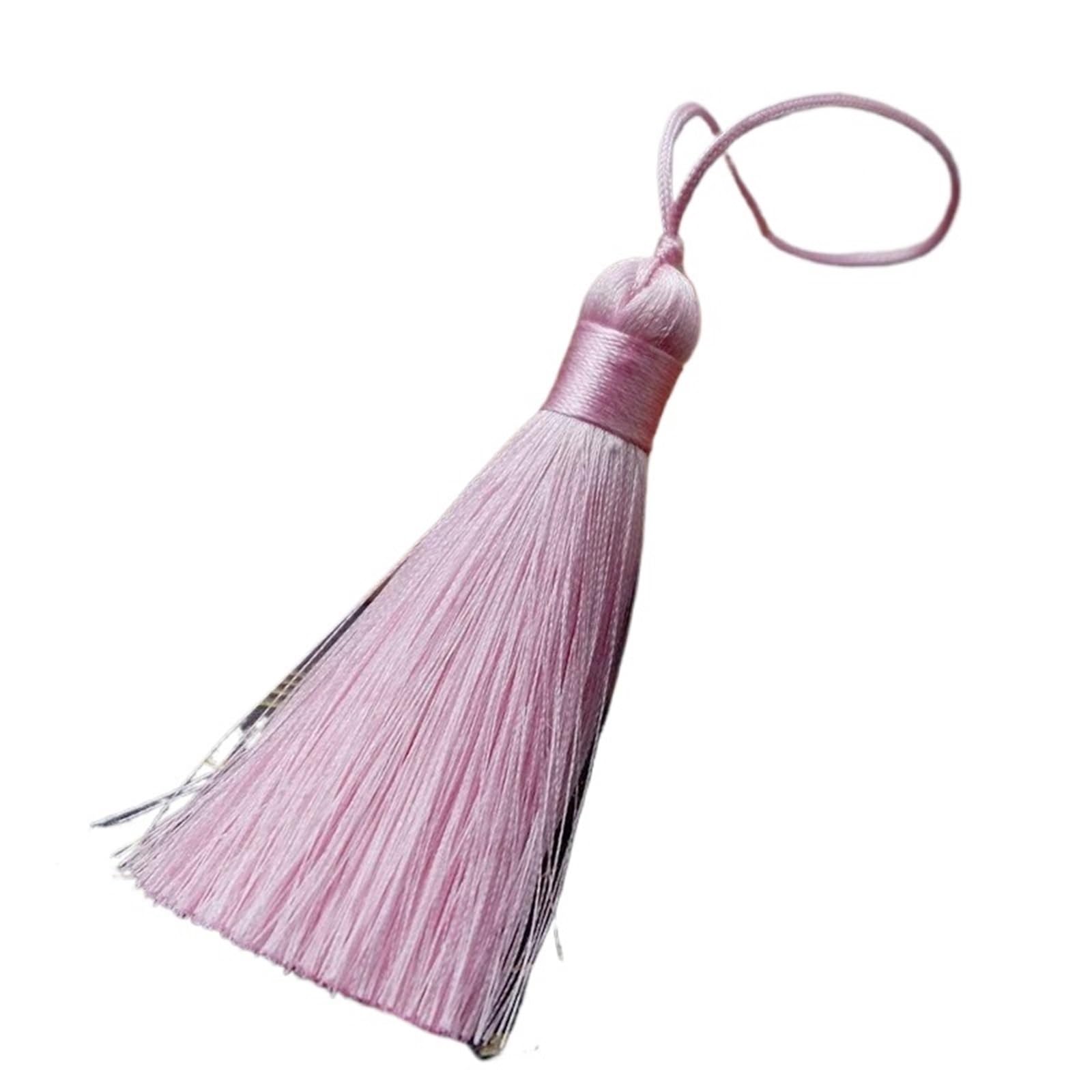 Handmade Silky Tassels 8cm with Loop for Jewelry Keychain DIY