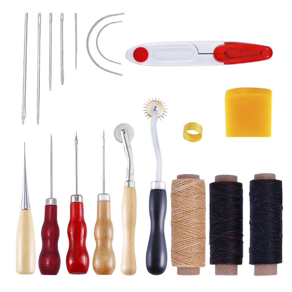 Juego de Herramientas para Hacer Cuero para Hacer uno Mismo Juego de Herramientas para Hacer Arte en Cuero Hecho a Mano Juego de Herramientas para Coser Cuero