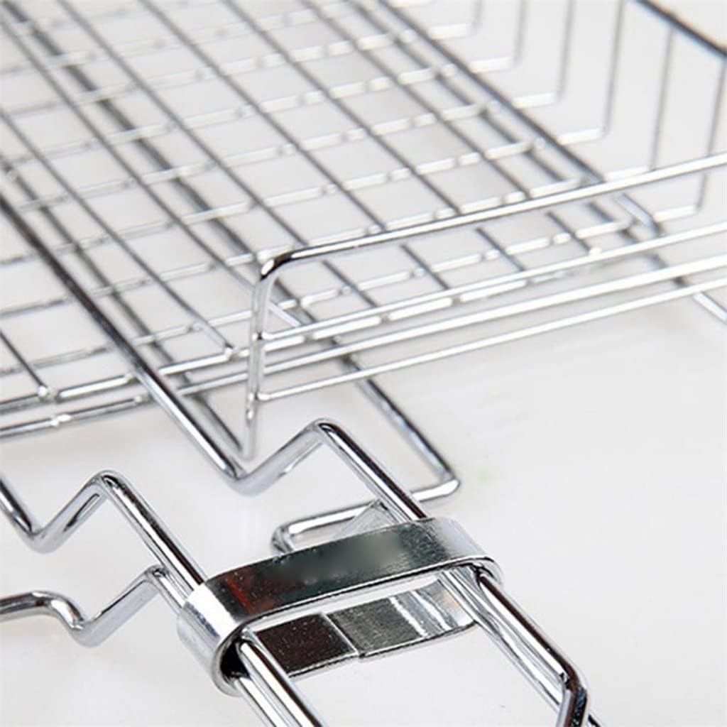 Outdoor Camp Barbecue Net Rack Stainless Steel Rectangle BBQ Grill Steaks Fish Rack Tool