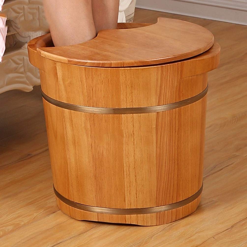 Seau de trempage des pieds en bois pour spa de pieds, baignoire pour pieds pour tremper les pieds, bassin pour pieds pour tremper les pieds, spa pour pieds pour enfants et filles. (Taille : B) Lucky