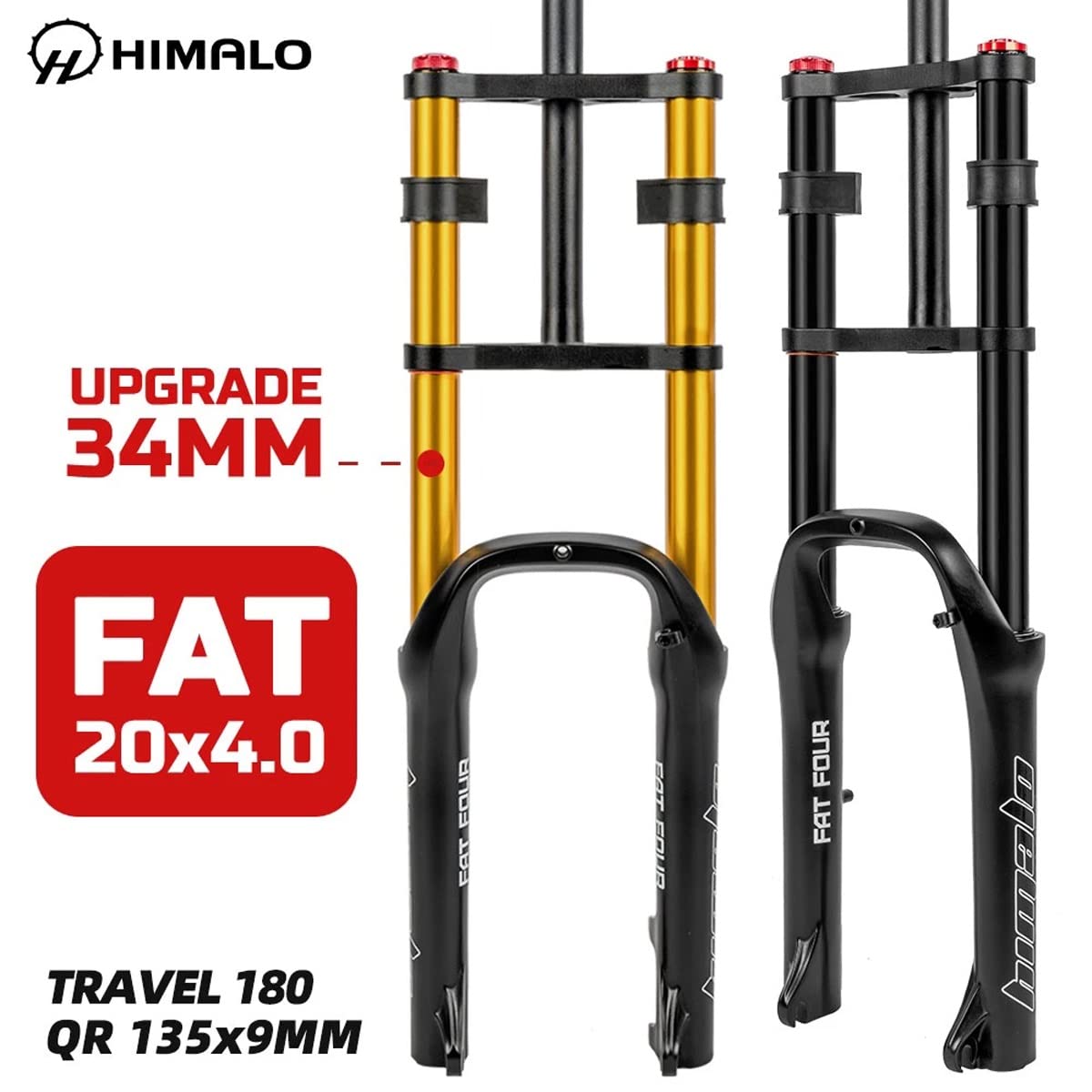 Horquillas Gruesas 20p 4.0 Freno Disco Recto 1-1/8 BMX Horquilla Suspensión Neumática Bloqueo Viaje Ajuste Amortiguación DH Bicicleta Eléctrica Horquilla Bicicleta Montaña Recorrido 160mm