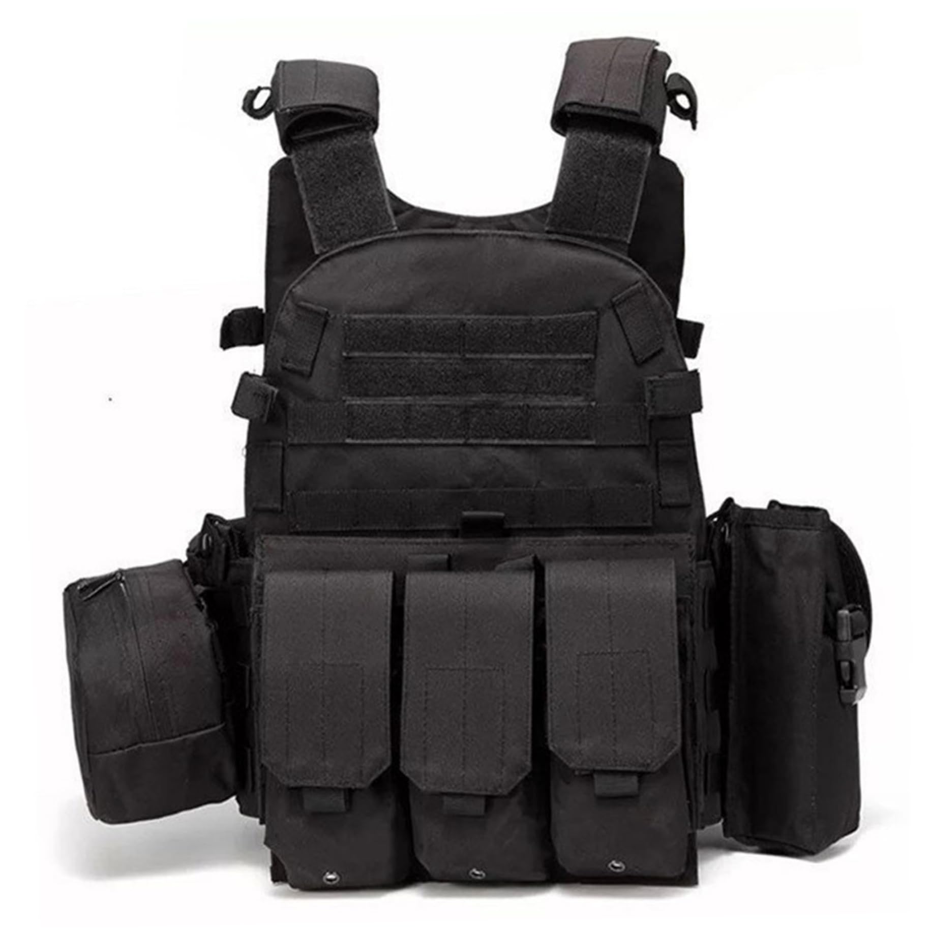 Airsoft-Weste, multifunktionaler Molle-Plattenträger – verstellbare, atmungsaktive Weste für Outdoor, Training, Sicherheit