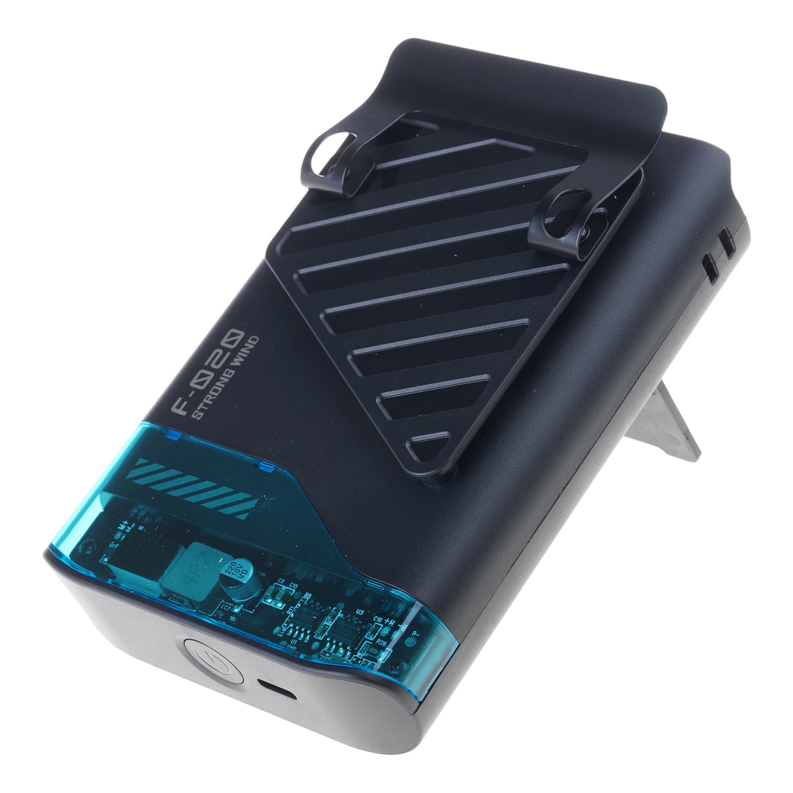 Tsophreniq Wearable Waist Fan 4000mAh Clip Fan Rechargable Cooling ABS Texture Portable Present for Sports Enthusiasts Outdoor Work