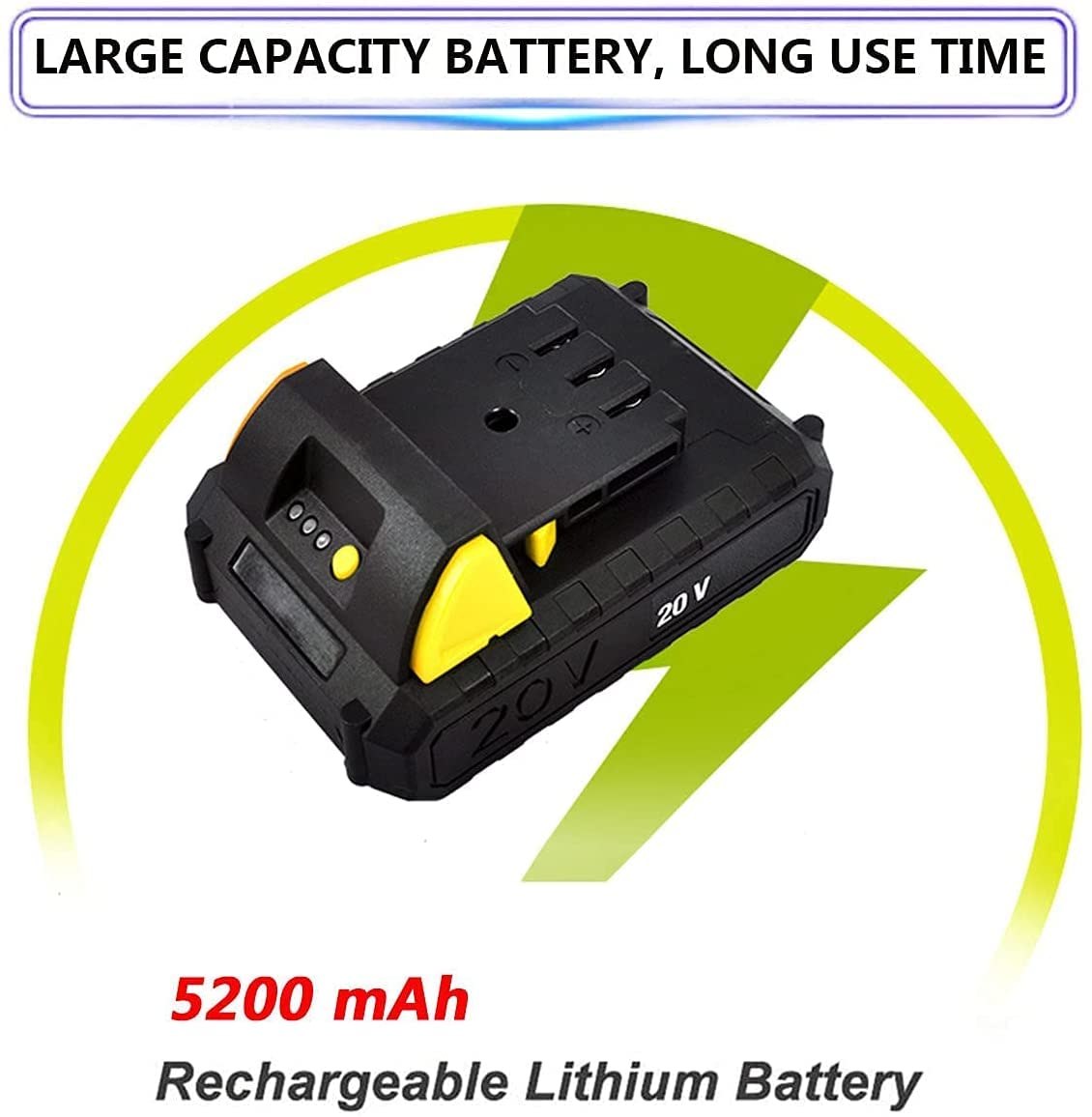 20V Garden Tiller Rotavators Rotavator eléctrico inalámbrico portátil, con batería recargable de 5200 mAh y cargador, Cultivador de suelo eléctrico manual for el jardín, parcelas de vegetales