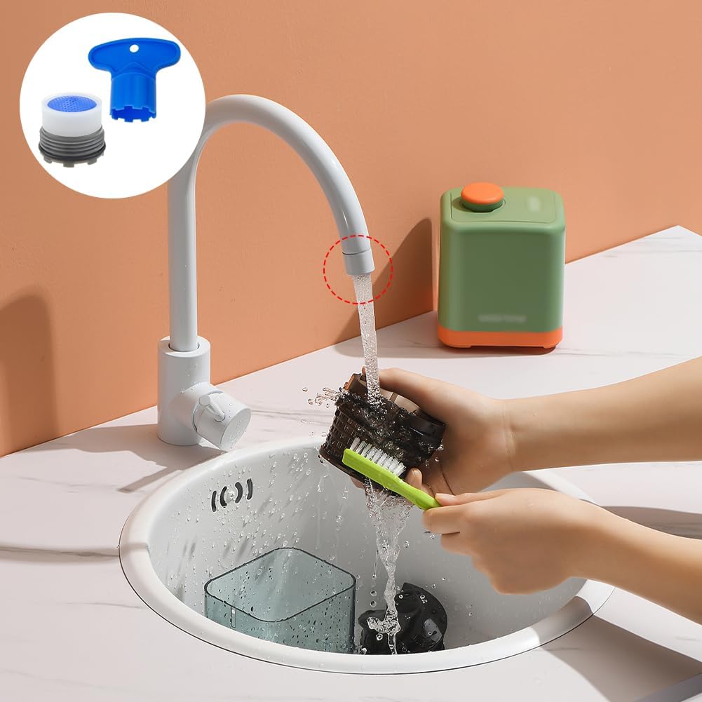 12 PACK Faucet Cache Aerators, Water Saving Flow Restrictor Set Replacement Part, Faucet Filters, Kitchen Cache Aerators, Bathroom Sink Aerator with Key Removal Wrench Tool
