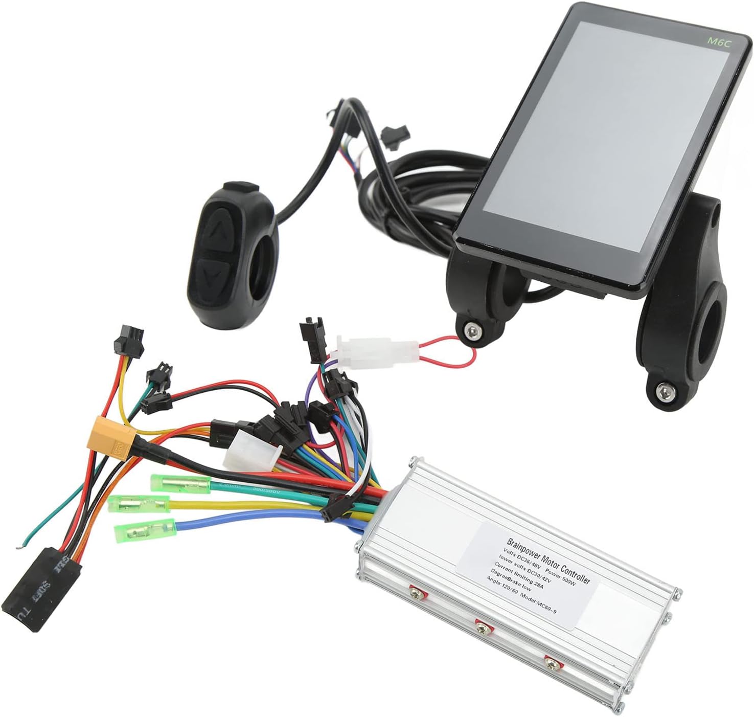 Alomejor Electric Brushless Controller M6C LCD Display 36/48V 500W Electric Controller Set for 22.5mm Handlebar