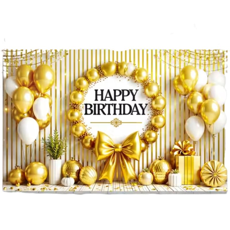 Image of Photography Backdrop Banner Party Decoration, Photo Booth Wall Background for Birthday Parties, Kids and Adults Celebrations (Pack of 1)