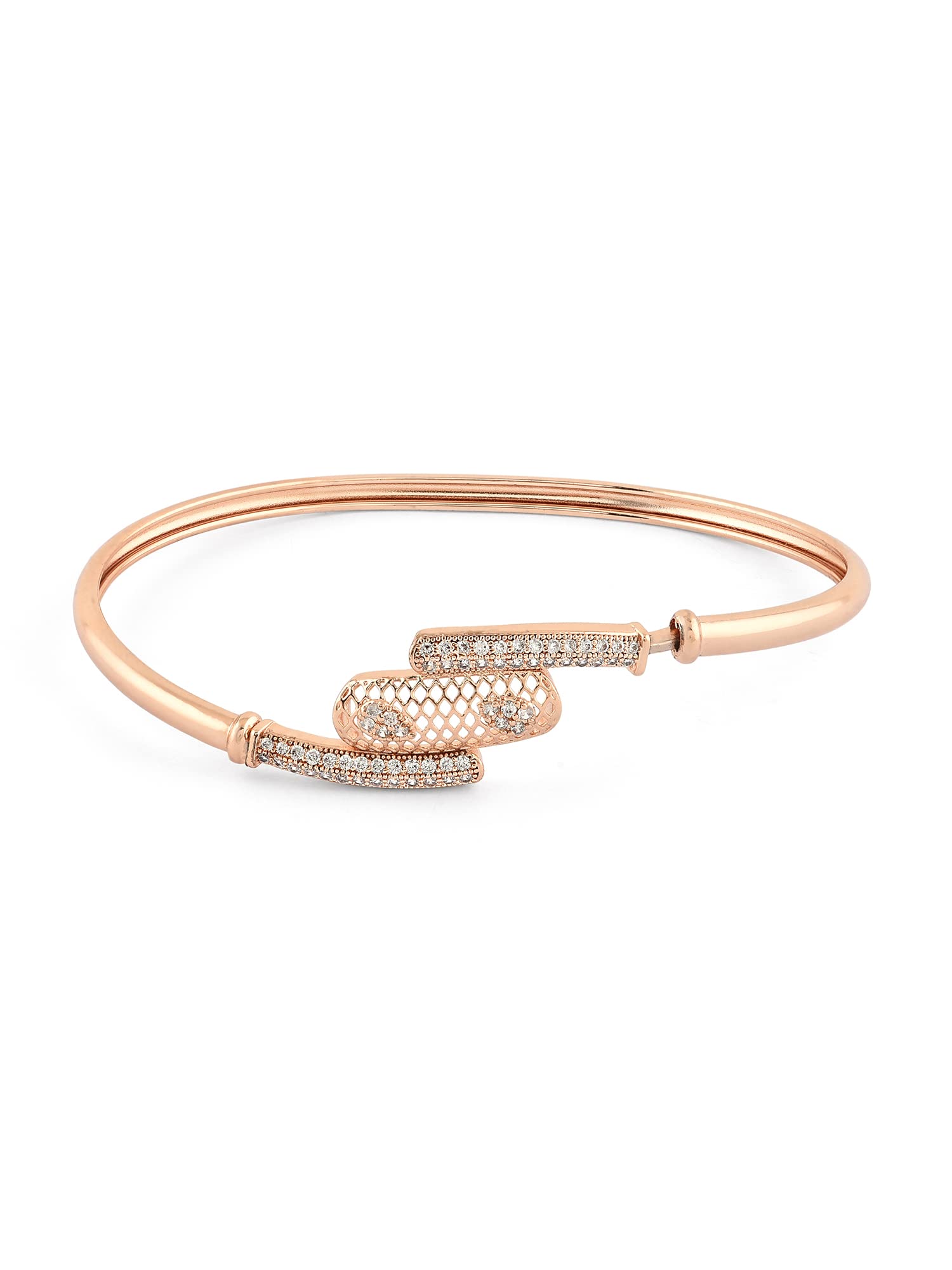 See full amazon price history chart for ZAVERI PEARLS Rose Gold Dazzling Cubic Zirconia Embellished Brass Bangle Style Kada Bracelet For Women-ZPFK16087 ZAVERI PEARLS Rose Gold Dazzling Cubic Zirconia Embellished Brass Bangle Style Kada Bracelet For Women-ZPFK16087 (B0C4TZ2JZM) Amazon Price History, Amazon Price Tracker