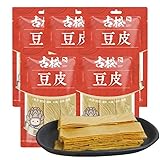 Dried Tofu Skin Sheets, Dried Tofu Skin for Soup, China Specialty Snacks, Dry Goods, Soybean Products,Hot Pot Ingredients, Vegan Food, Vegetarian Food Mixed with Cold Vegetables (5bags)