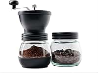 Moedor de Café Manual com Ajuste de Moagem e Reservatório para Grãos cor Preto