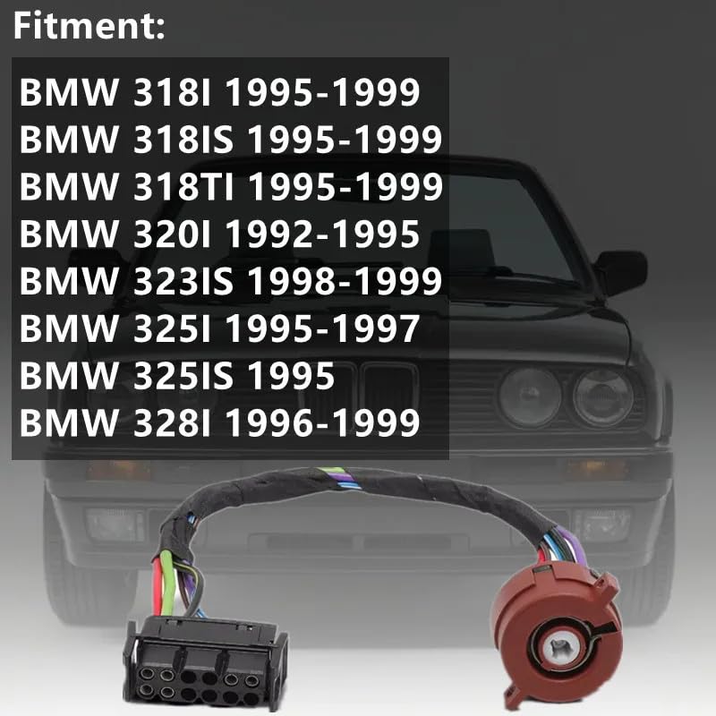 Ignition Starter Switch Compatible with BMW 318i 318is 1996-1998 / 318ti 328i 328is M3 1996-1999 / 323i 1998 / 323is 1998-1999 / 325i 325is 1995 / Z3 1999-2000 61328360925 - Image 2