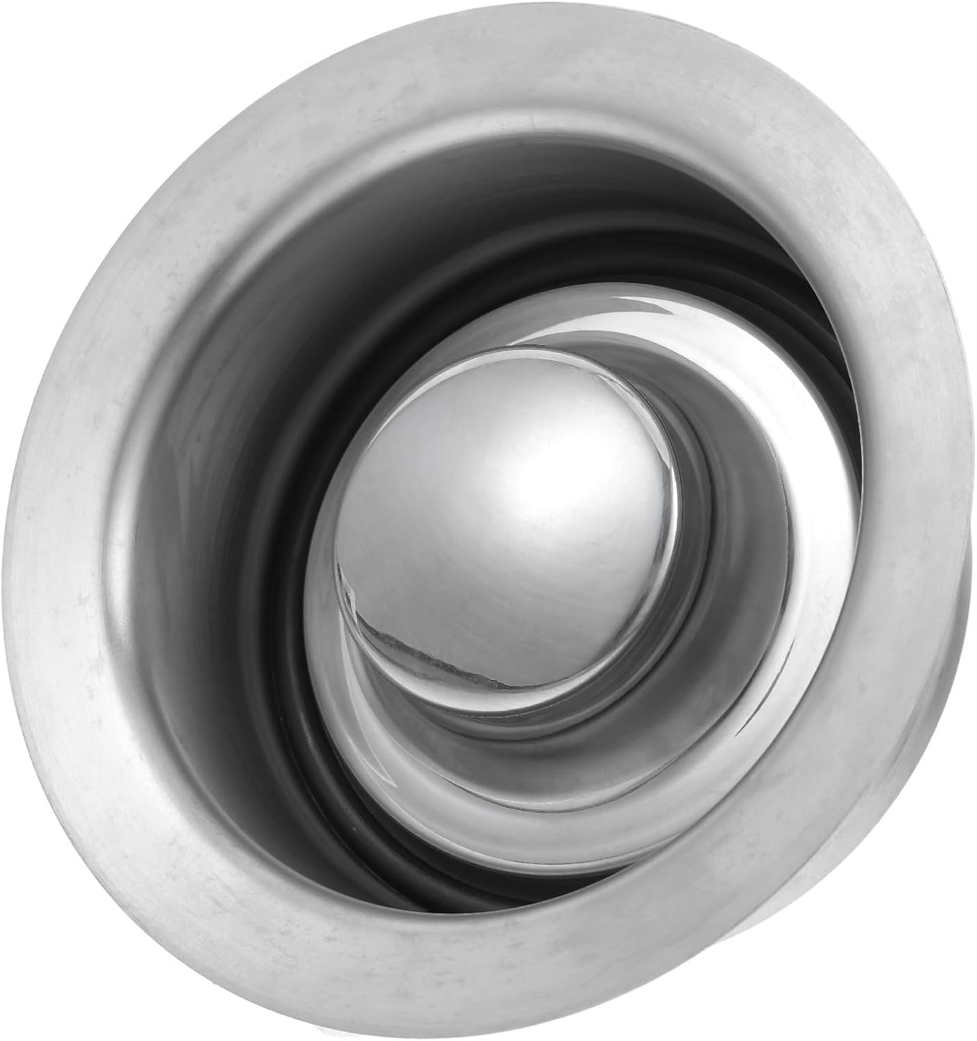 Stainless Steel Sink Drain Flange for Garbage Disposal with Waterproof Seal and Easy Installation, Universal Replacement Drain Accessories for Kitchen and Bathroom Sinks