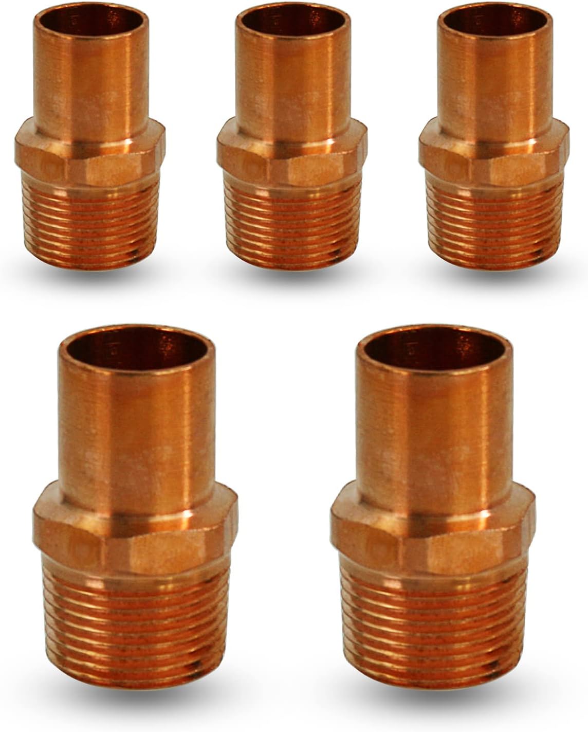 GDNA0114-5 Male Adapter Fitting FTG x MIP Connections, 1-1/4, Copper