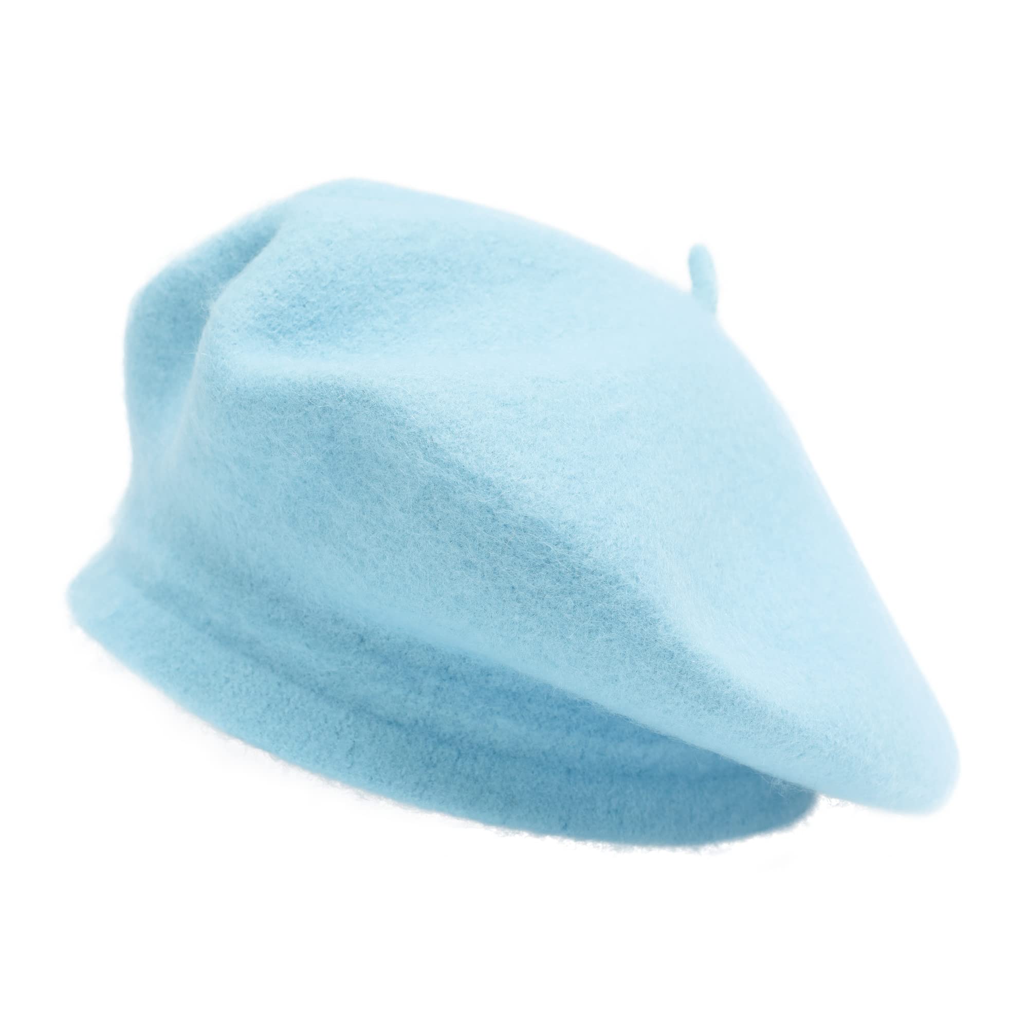 3139 Wool French Beret Hat Solid Color Beret Cap For Women Girls (teal Green) Wool French Beret Hat Solid Color Beret Cap for Women Girls  main image 4