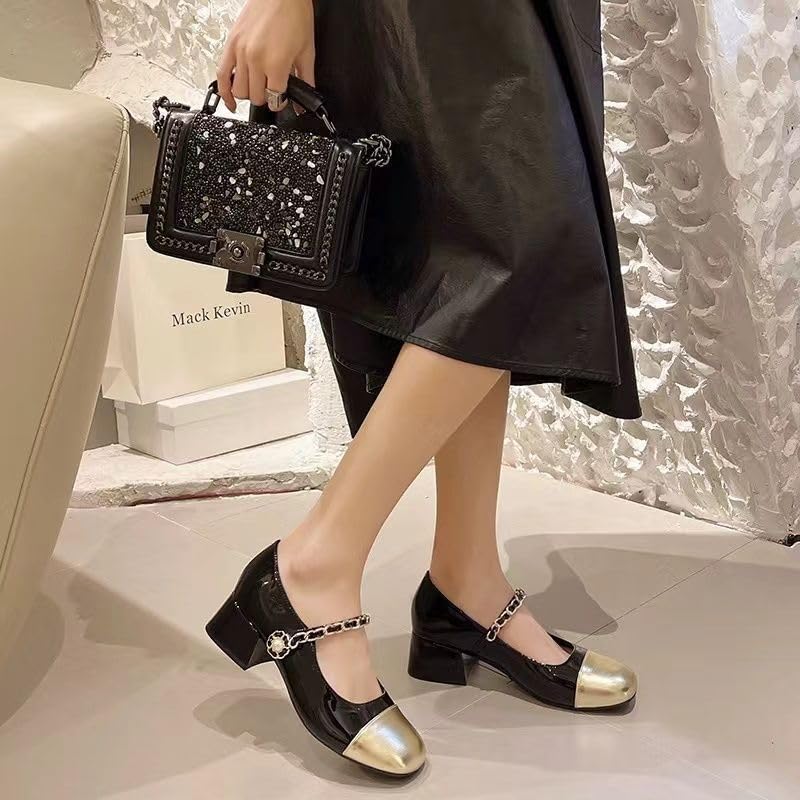 Women's Chunky Mary Jane Style Flats - Versatile for Casual wear, Suitable for Outdoor or semi-Formal Occasions3