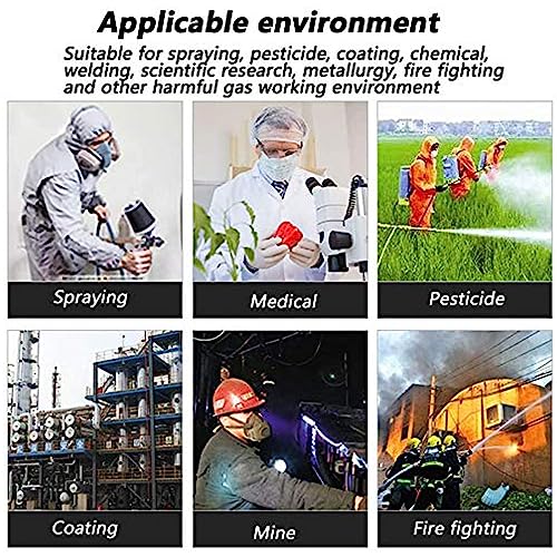 Image of ARURA (LABEL) Dust-Proof Chemical Respirator Paint Gas Mask Half Face Double Cartridge Filter Chemical Respirator Mask
